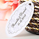 Personalized Oval Favor Tag – Elegant (Set of 60)