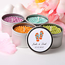 Personalized Round Tin Candle Favor - Sunset Sandals (More Colors)