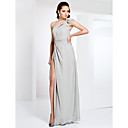 Sheath/Column One Shoulder Floor-length Chiffon Evening Dress
