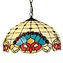 Tiffany Pendant Light with 2 Light in Artistic Floral Patterned Shade