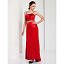 Sheath/ Column Spaghetti Straps Floor-length Charmeuse Chiffon Evening Dress