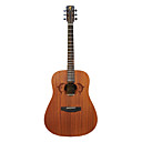 41" Dolphin Carve Canadian Mahogany Plywood Acoustic Guitar with Gig Case