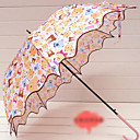 Bear Print Ruffle Edge Umbrella