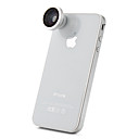 Lente 180 gradi con effetto occhio di pesce per iPhone 4, 4S, Nuovo iPad e Samsung i9220 - Blu