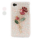 Metal Rose Styled Protective Case for iPhone 4 and 4S (Pink)