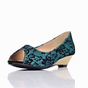 Lace-up Peep Toe Pumps With Low Wedge Heel (More Colors)