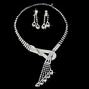 nydelige rhinestone to stykke blendende ladies 'smykker sett (45 cm)