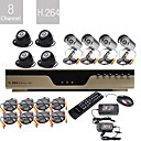 Ultra Low Price 8CH H.264 CCTV DVR Kit (8 CMOS Nightvision Cameras)