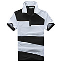 schwarz-weiße Farbe Block Männer-T-Shirt