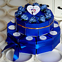 bleu à deux étages boîte de faveur gâteau (jeu de 20)
