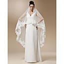One-tier Tulle With Applique Waltz Veil