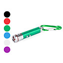 deux LED 2-modes lumière blanche et rouge laser mini-lampe de poche avec clip