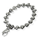 zilveren hart-sheaped dames streng armband met karper