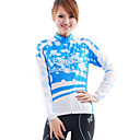 femmes à vélo 100% polyester manches longues Jersy UPF50 + (bleu)
