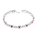 7mm x 7mm Crystal High Quality Alloy Bracelets (More Colors)