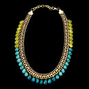Fashion Colorsful Natural Stone Alloy Necklace