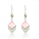 Fashion Rhinestone Alloy Square Cut Drop Earrings (More Colors)
