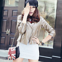 Long Sleeve Turndown Collar Party/ Career Lambskin Leather Jacket With Pockets(More Colors)