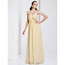 Sheath/Column One Shoulder Floor-length Chiffon  Evening Dress