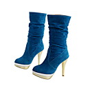 Leatherette Stiletto Heel Mid-Calf Boots Party / Evening Shoes (More Colors)