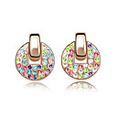 Gorgeous 10% Silver CZ Cubic Zirconia Alloy Earrings (More Colors)