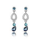 cristal austriaco de orquídeas en pendientes damas reales platinado de