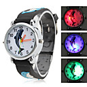 delfino per bambini stile silicone orologio da polso al quarzo con luce a led lampeggiante (nero)