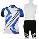 kooplus-uomo bretelle manica corta tute ciclismo (blu e bianco)