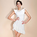 TS Puff Sleeved Irregular Hem Dress