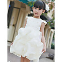 Ball Gown Bateau Beading Satin Knee-length Flower Girl Dress