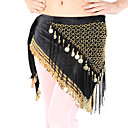 Dancewear Velvet With Coins/Beading Practice Belly Dance Hip Scarf For Ladies More Colors