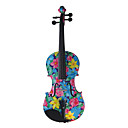 Kinglos - (XC-1002) Peachblossom Design Solid Spruce Violin Outfit (Multi-Size)