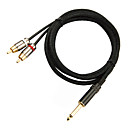 dt cavo RCA DR21 con 1/4 "mono +2 * rca spina 1,5 metro