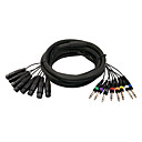 dt multi-canaux avec les câbles de commande dmb06 8 * 1/4 "stéréo +8 * xlr (f) prise dans 3 mètres