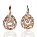 18K Fashion Clear Rhinestone Gold Alloy Earrings