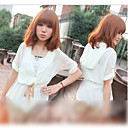 elegante blusa de gasa blanca