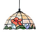 25w estilo tiffany pingente de vidro sombra luz
