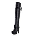 Leatherette Stiletto Heel Platform Knee High Boots Party / Evening Shoes (More Colors)