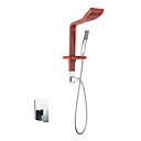 contemporaine répandue robinet mural panneau de douche avec douche à main - finition peinture