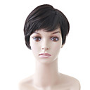 Capless Fashion Short Black Wavy Human Hair Wig