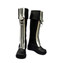 scarpe cosplay ispirati D.Gray-man-allen bianco zip marrone