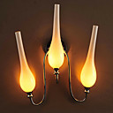 elegantes apliques modernos con 3 luces de pantallas de vidrio