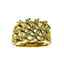 hermosa de oro 18k claro zirconia cúbico anillo que rodea la moda (más colores)