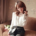 Lace Chiffon Splice Blouse