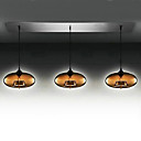 3 - Light Modern Glass Pendant Lights in Brown Bubble Design