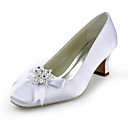 Satin Chunky Heel With Bowknot/ Imitation Pearl/ Rhinestone Wedding Shoes (More Colors)