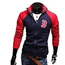 Men's Mixed Colors Zipper Pocket Coats