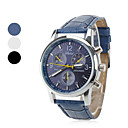 Men’s Casual PU Leather Analog Quartz Wrist Watch (Assorted Colors)
