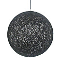60W Modern Black Pendant Light with 1 Light in Globe Design
