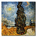 met de hand geschilderd beroemde olieverfschilderij met gestrekte frame 24 "x 24" van Van Gogh